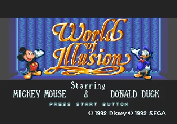 World of Illusion Starring Mickey Mouse and Donald Duck (Europe) screen shot title